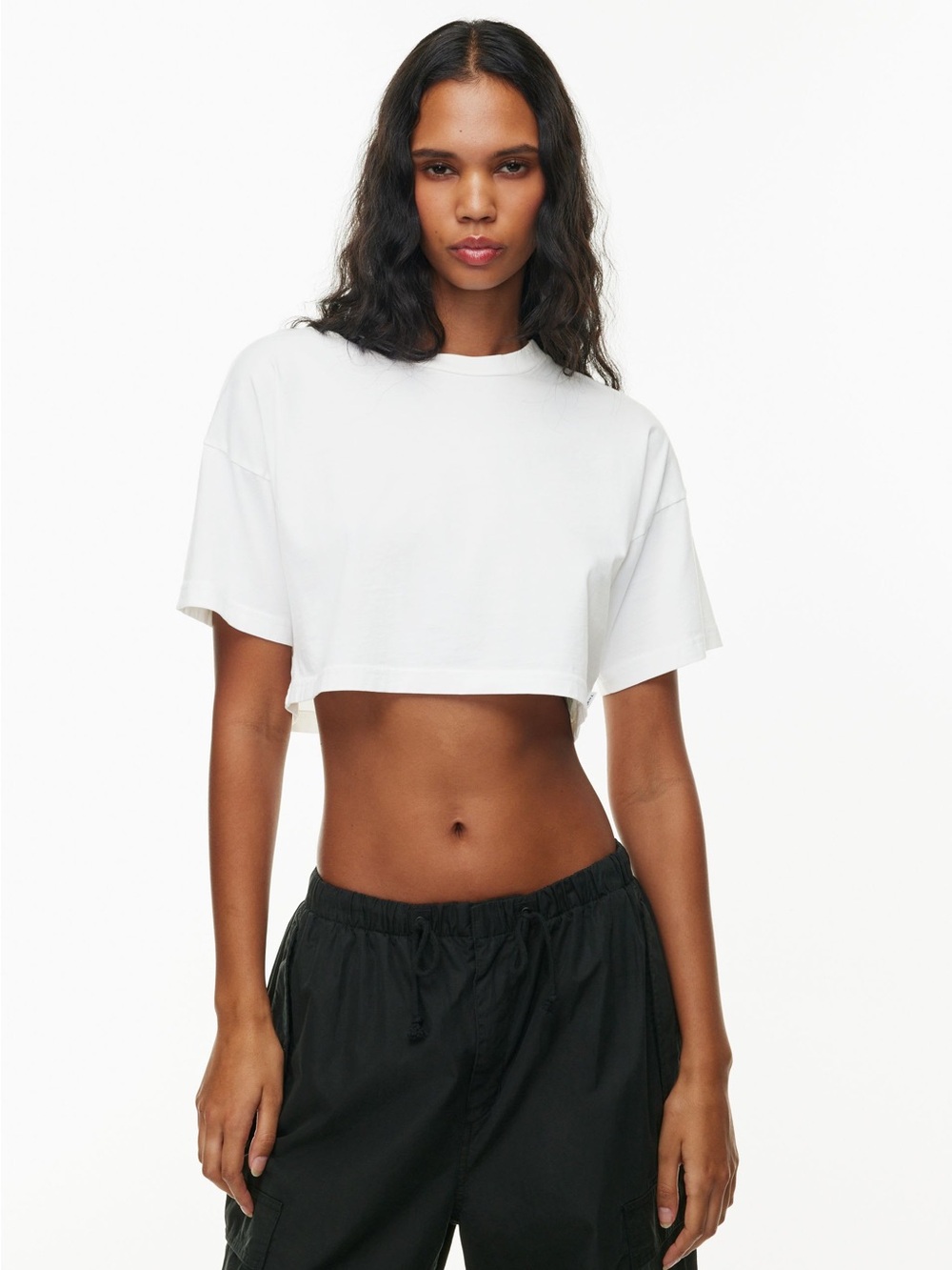 Tna tour cropped tshirt (heather chrome grey)